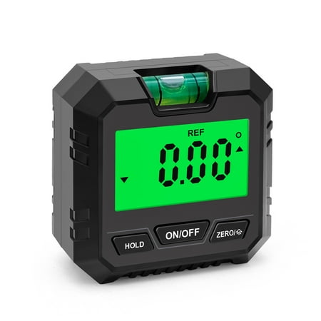 

OWSOO Magnetic Digital Angle Meter Absolute and Relative Measurement Angle and Slope Conversion Inclinometer LCD Display with Backlight Versatile Clinometer