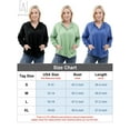 thumbnail image 2 of Gustave Button Down Hoodies Sweatshirts for Women Casual Drawstring Long Sleeve Pullover Winter Fall Loose Solid Hooded Tops Shirts with Pocket "Blue, M", 2 of 10