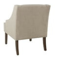 thumbnail image 5 of HomePop Classic Swoop Arm Accent Chair, Beige Fabric, 5 of 5