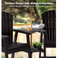 thumbnail image 3 of Tall Adirondack Chair Set of 2 with Removable Double Connecting Trays, Recycled HDPE with Wood Grain, Weather Resistant, Outdoor Adirondack Barstools for Deck, Balcony, Patio, Backyard, 3 of 7
