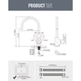 thumbnail image 6 of WOWOW Bar Sink Faucet, Bar Sink Faucet Single Hole, Stainless Steel Kitchen Bar Faucet with Single Handle for Kitchen Bathroom RV Restroom Sink, Brushed Nickel, 6 of 7