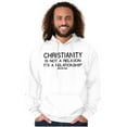 thumbnail image 3 of Christianity Is Not A Religion Hoodie Sweatshirt Women Men Brisco Brands X, 3 of 6