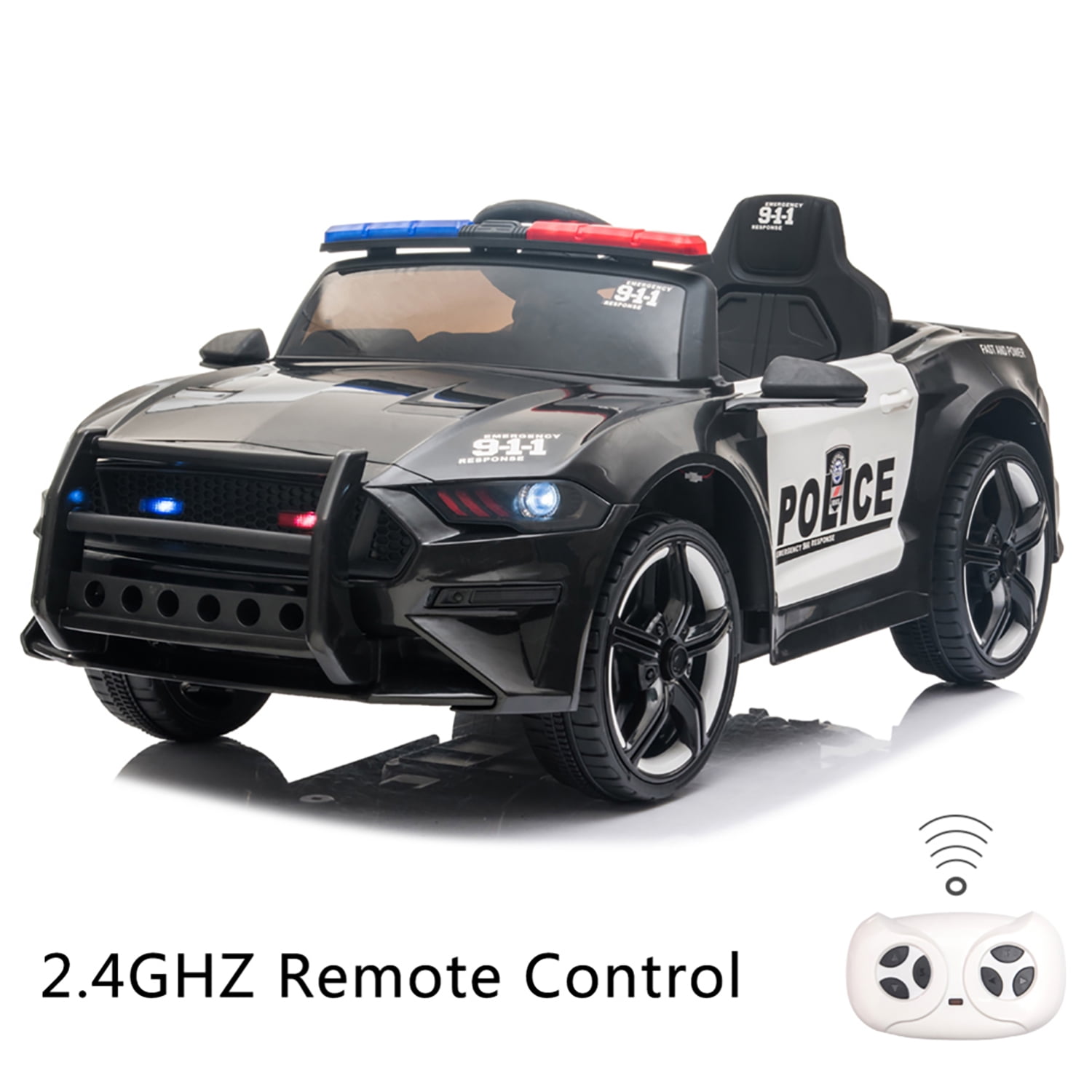 Kepooman 12V Kids Ride On Car, Kids Electric Ride On w/ 2.4GHZ Remote Control, Electric Vehicle for 3-7 Age Boys and Girls - Black
