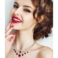 thumbnail image 5 of Bling Jewelry Womens Vintage Art Deco Collar Necklace Set with Red CZ Ruby, 5 of 6