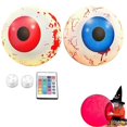 thumbnail image 1 of 2025 Halloween Inflatable Eyeball, Rechargeable Eyeball Balloons With Remote Controlled LED Lighted Decorations, Perfect Outdoor Halloween Decor For Y, 1 of 5
