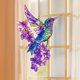 thumbnail image 4 of Colorful Hummingbirds Flower Sun Catchers Pendant, 4 of 6