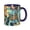 NavyBlue, variant on Daisies Flower Coffee Mug Fun Custom Ceramic Mugs 11oz Black