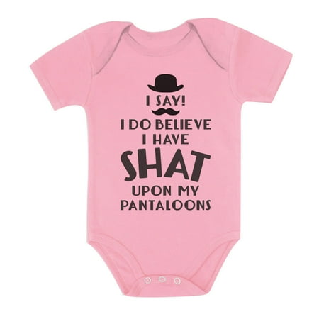 

Tstars Funny Humor Baby Bodysuit Gift for Newborn Baby Boy Unisex Baby Birthday Party Shower I Do Believe I Have Shat Upon My Pantaloons Hilarious Cute Baby Birthday Party Bodysuit