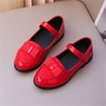 thumbnail image 4 of Otqutp Mary Jane Shoes for Girls Bow School Dress Flats Non-Slip School Shoes Toddler Princess Leather Shoes for Kids, 4 of 5