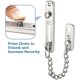 thumbnail image 3 of Cadena de puerta de seguridad Limitador de puerta estrecha Cerradura de puerta antirrobo con resorte con tornillos para puerta interna del hogar, acabado cepillado de acero inoxidable esquí esquí Gafas de esquí, 3 of 5