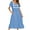 C-Blue, variant on Women's Cotton Victorian Nightgown Short Sleeve Sleep Dress Lace Frill Calf Length Square Neck Billowy Old Fashioned Pajama Shirt Summer Soft Sleepwear Long Nighty Pocket White Large
