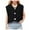 Black, variant on Women's Sleeveless Knit Cardigan Vest Solid Color Pocket Button Front Short Length Style Fall Top Plaid Sweater Vest Mens Wool Zip Vest Christmas Vests for Men Mens Sweater Vests Sweater Vest Plaid
