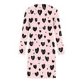 thumbnail image 5 of Sakmal Plus Size Mumu Nightgownss for Women Love Valentines Long Sleeve Loungewear Knee Length Heart Print Womens Nightgown L, 5 of 6