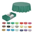 thumbnail image 1 of QUTETN 12pack Heavy Duty Round Plastic Table Cover  Premium Plastic Tablecloth  Disposable Table Covers Plastic Tablecloth, 1 of 6