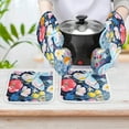 thumbnail image 6 of Watercolor Butterfly Oven Mitt And Pot Holder Set Oven Glove for Kitchen Baking Cooking Grilling, 6 of 6