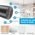 thumbnail image 3 of 2 Pack Spring Tension Curtain Rod 16-28 inch,Adjustable Spring Rod Extendable Tension Rod for Kitchen, Bathroom, Window, Bookshelf, Closet(Black and White), 3 of 8