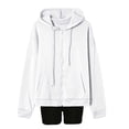 thumbnail image 5 of Plebaso Tracksuit Sets for Women 2 Pieces Outfits Full Zip Hoodie and Biker Shorts Tracksuits Lounge Sets, 5 of 7