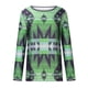 thumbnail image 4 of Top de manga larga con estampado étnico de cuello redondo para mujer de primavera y otoño Pompotops  FGAJ5537, 4 of 8