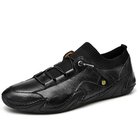 

Leather Men s Shoes 2020 Men s Loafers Moccasins Breathable Slip on Lazy Driving Shoes Comfortable Soft Shoes for Men Plus Size