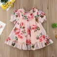 thumbnail image 3 of Toddler Baby Girls Flower Print Ruffles Princess Dress Sundress Clothes Outfit, 3 of 7
