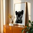 thumbnail image 2 of baby panther - Photography Black and White Animal Wildlife Portrait Cat Minimalist Oak Framed Wall Art Print 16 x 24 inches, 2 of 59