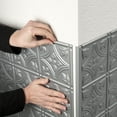 thumbnail image 5 of FASÄDE 47 in. Decorative Vinyl Large Profile Outside Corner Trim Argent Silver 5 Pack), 5 of 7