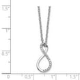 thumbnail image 2 of White Sterling Silver necklace Diamond 18 in 1 mm Rhodium Plated Accent Infinity, 2 of 2