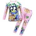 thumbnail image 4 of Pijama para niños para niña, camiseta de manga larga con perro de dibujos animados bonito + Pantalones, 2 conjuntos de pijamas de Navidad, ropa de dormir de 100-140cm, 4 of 4
