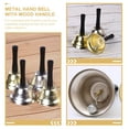 thumbnail image 4 of 1Pack Hand Bell 4.72x2.95Inch for Pets Training Bell Family and Friends Silver Metal, 4 of 8
