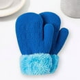 thumbnail image 4 of Visland Boys Girls Full Finger Gloves, Fashion Casual Solid Color Soft Skin-friendly Cozy Knitted Plush Winter Hand Warm Windproof Mittens for Daily Wear (0-5 Years), 4 of 6