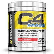 Cellucor C4 Mass Pre Workout + Mass Builder Powder, Fruit Punch, 30 Servings