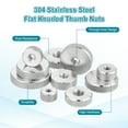 thumbnail image 5 of Uxcell M8x20x5.4mm Flat Knurled Thumb Nuts, 304 Stainless Steel Female Thread Type Flat Head Through Hole Hand Thumb Thin Nut Hand Tighten Thread Fasteners Adjust Lock Position, 8 Pcs, 5 of 6