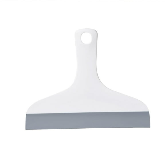 HOARBOEG Small White Modern Shower Squeegee for Shower Glass Door - Silicone Blade, Plastic Handle Glass Window Wiper Soap Squeegee, 6.69*8.07in