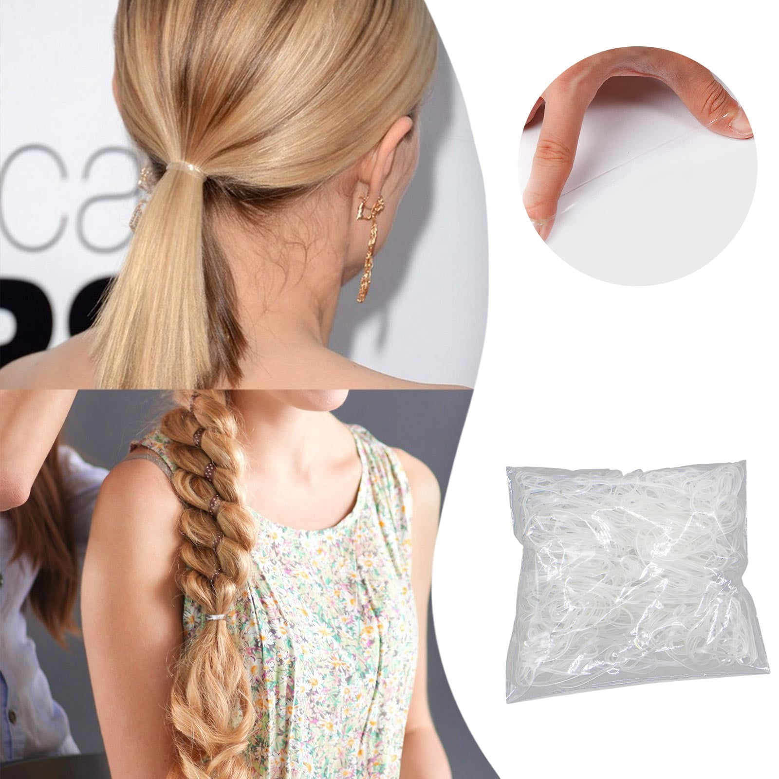 Hair Ties Spiral Large Large Satin Hair Bonnet for Braids Nylon Hair Tie Hair Bow Tie Extra Thick Hair Bands Clear Elastic Coiled Hair Ties with Rubber Band Small Spiral Hair Tie Clear Rubber Bands