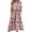 Orange B, variant on Floral Dress for Women Summer Short Sleeve Maxi Dresses Casual Crew Neck Pleated Dress with Pockets White 3XL