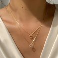 thumbnail image 3 of MOQIN Heart Multistrand Necklace,Layered Heart Necklace Pendant Handmade Gold Plated Dainty Gold Choker Arrow Bar Layering Long Necklace for Women,Fashion Jewelry for Women, 3 of 8