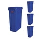 thumbnail image 1 of Bote de basura Rubbermaid Commercial Slim Jim, 23 L, azul, paquete de 4, 1 of 6