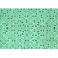 thumbnail image 1 of Ahgly Company Machine Washable Indoor Rectangle Abstract Turquoise Blue Contemporary Area Rugs, 6' x 9', 1 of 4