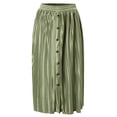 thumbnail image 4 of Sngxgn Women's Basic Versatile Stretchy Flared Casual Mini Skater Skirt(Green,L), 4 of 7
