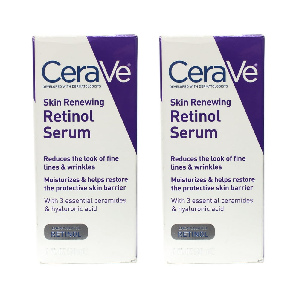 2 Pack CeraVe Skin Renewing Retinol Serum 1 Ounce