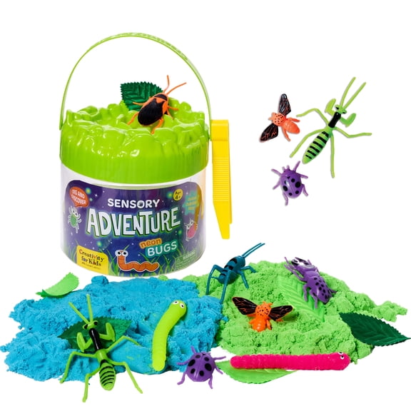 Creativity for Kids Sensory Adventure - Neon Bugs Easter Basket Filler Kit | Bug Toys in Bucket, Screen-Free Fun (Ages 4 )