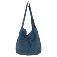 thumbnail image 1 of Bolso Mano Plegable Unisex Bolso Hombro Mezclilla Comestibles Reutilizable (azul Claro), 1 of 9