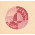 thumbnail image 2 of Winold Reiss 21x20 Gold Ornate Framed and Double Matted Museum Art Print Titled - Miscellaneous Small Sketches for Inlaid Table Tops.) (Design with Red and Pink Circular Motif (1930), 2 of 4