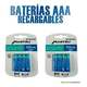 thumbnail image 2 of Cargador Malubero Con 26 Baterías Recargables 8 AAA 18 AA Recargas soportadas 1000 veces, 2 of 3