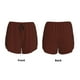 thumbnail image 3 of Balery Brown Pantalones cortos deportivos para mujer con forro y dos bolsillos, elásticos, para entrenamiento, gimnasio, yoga-X-Large, 3 of 7