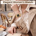 thumbnail image 2 of SKMEI Watch for Women Quartz Rectangular Fashion Watches Waterproof Easy to Read Ladies Wrist Watches Stainless Steel Womens Watch, 2 of 9