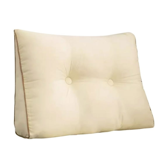 Bed Wedge Pillow for Headboard Large Bolster Pillow Reading Pillows for Sitting up in Bed Adult, Triangular Backrest Cushion Book Pillows for Daybed Couch Support Upholstered（ 45*50*15Cm） Ciozy
