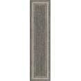 thumbnail image 2 of Unique Loom Outdoor Border Collection Area Rug - Soft Border (2' x 8' Runner Black/Ivory), 2 of 6
