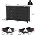 thumbnail image 6 of Oxylife Wooden 10 Drawer Dresser, Chest of Drawers Storage Cabinet for Bedroom Closet, Black, 6 of 6