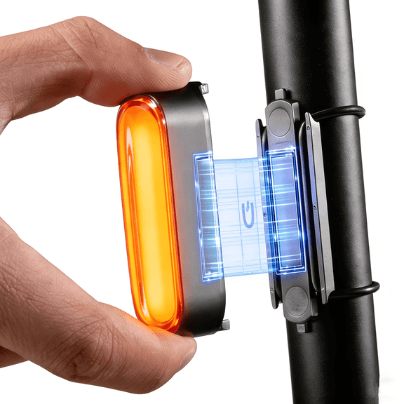 ​​ROCKBROS Bike Rear Brake Sensing Light Magnetic SmartBike Taillight Cycling 7 Modes Waterproof Design​